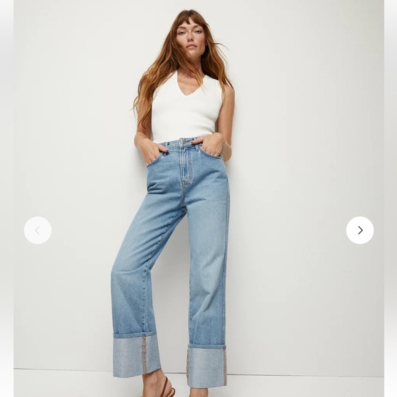 Veronica Beard Denim - Veronica Beard Dylan Cuffed Straight-Leg Jean
